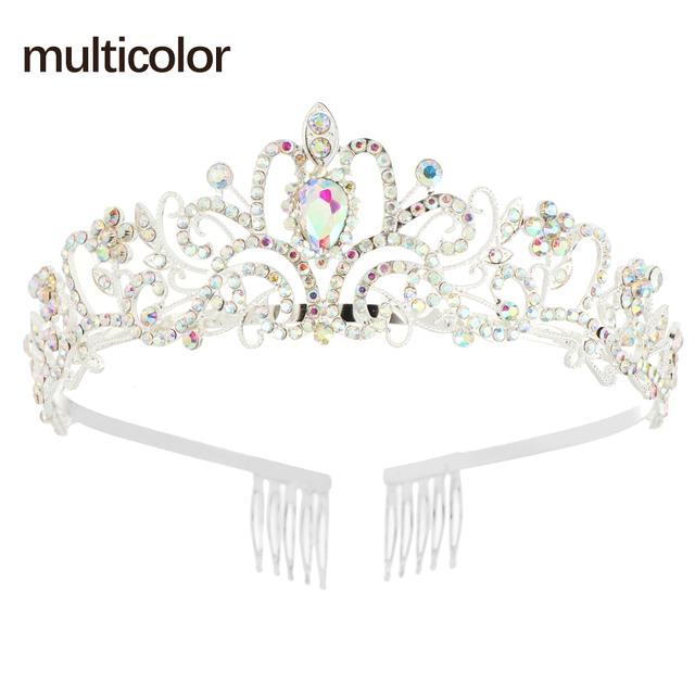 Romantic Butterfly Shape Princess Crown For Girls Handmade Rhinestone Tiara Pearl Headband For Birthday Wedding Model Catwalk