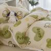 Double-Sided Thickened Milk Fleece Bed Four-Piece Set Of Fleece Lamb Fleece Children'S Quilt Cover Coral Fleece Bed Sheet To Keep Warm