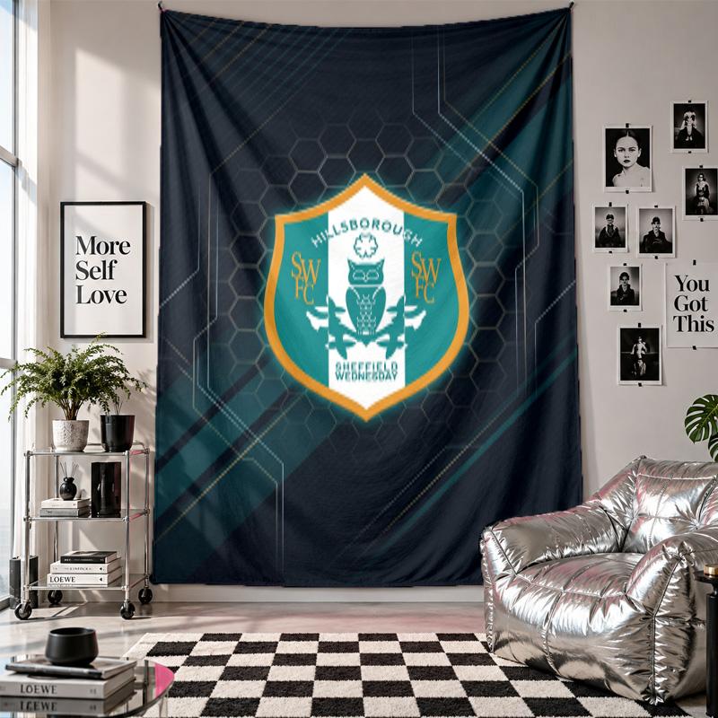 Sheffield Wednesday Wandteppich Heimdekoration Wandbehang Tuch für Schlafzimmer Wohnzimmer Hintergrund
