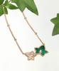 Lola Rose Ivy Malachite Bead Cubic Double Pendant Necklace