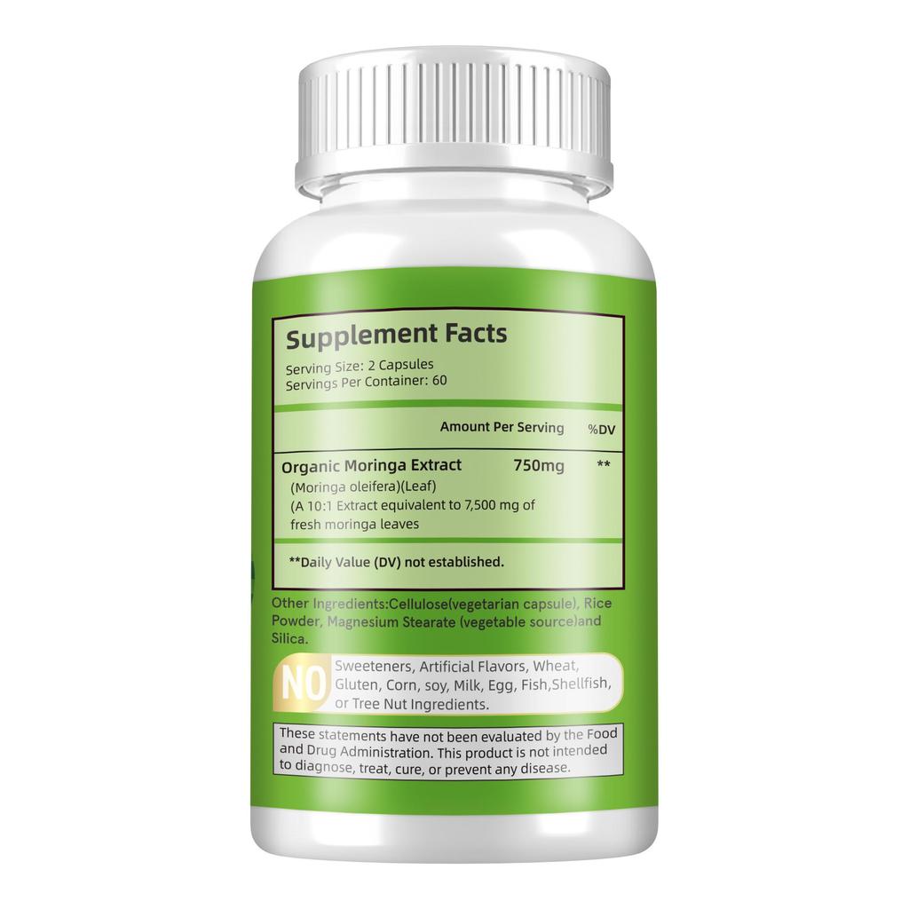 Pslalae - Moringa Leaf Extract Capsules - Antioxidant - Joint & Immune Health