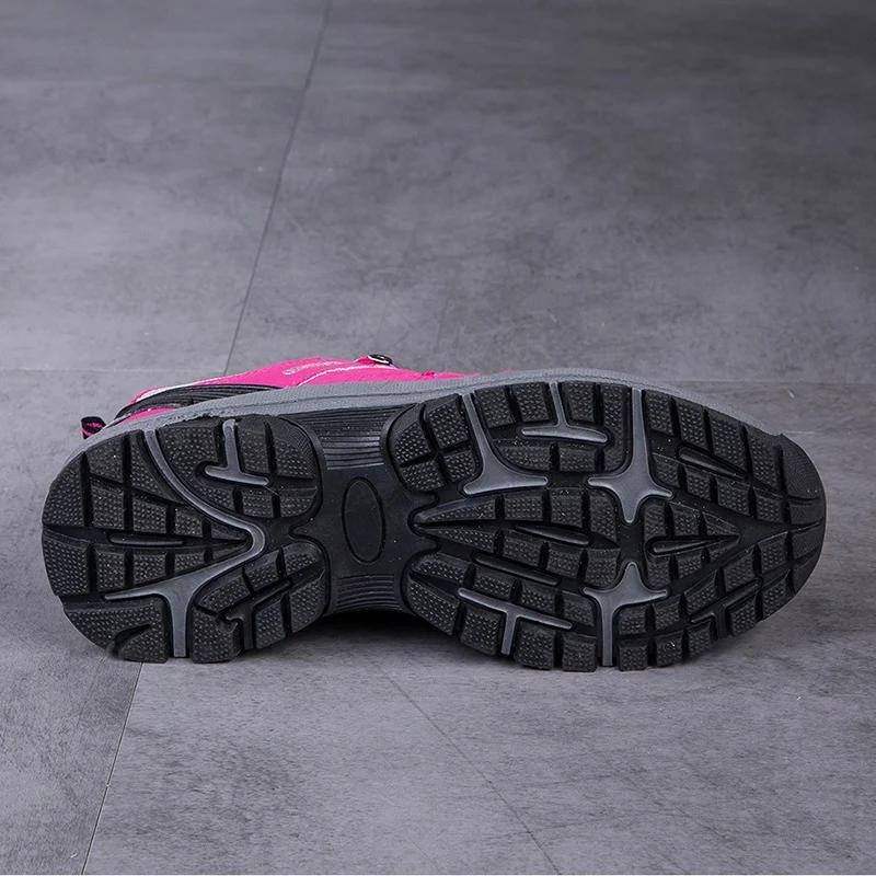 Mountaineering Shoes for Women Fashionable Multifunctional Anti Slip Hiking Shoes Outdoor Hiking Training Lace Up Sports Shoes