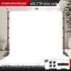 2x3 Meter Photography Background Stand with Black Light-Absorbing Cloth, Studio Props, and White Cloth for Shooting