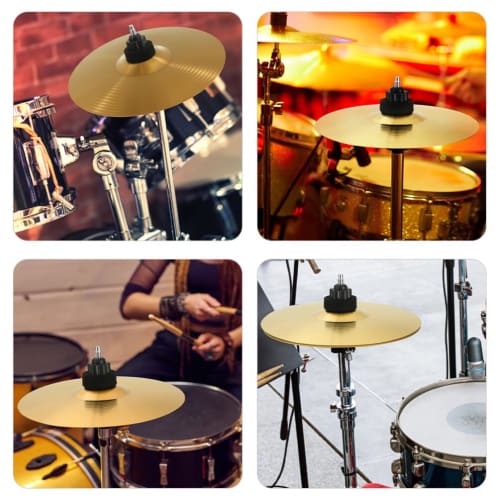 DOITOOL Drum Cymbals, Set of 2, 10-inch Brass Hi-Hat Cymbals, Jazz Drum, Easy Installation, Practice, Musical Instrument Accessories