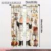 2pcs   spring summer Curtains Baker Pastries Kitchen Art Digital Print Drapes Versatile Polyester Fabric Decorations Outdoor for