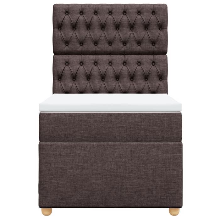 Maison Exclusive - Sommier à lattes de lit avec matelas Marron foncé 90x190 cm