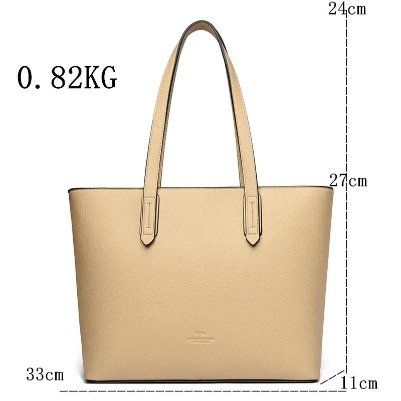 Genuine High Quality Large Capacity Shoulder Bag Female Tote Bag Designer Handbag For Women Shopper Bag