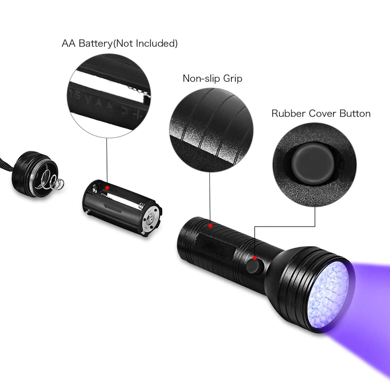 

Pet Urine Detector Light Handheld UV Black Light Flashlight Portable Dog Cat Urine Carpet Detec