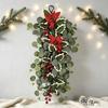 Faux Flower Artificial Eucalyptus Leaves Wall-Mounted Hanging Ornament  Christmas Festive