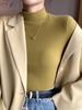 Women Fashion  Half Turtleneck Sweater  Stretch Tops Knitted Pullovers Long Sleeve Bottoming Knitted Sweater