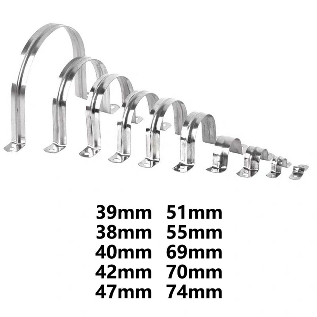 Heavy Duty Saddles Pipe Clamp Metal Water Tube Holder Bracket 2 Hole for Enhances Durability and Corrosion Resistance