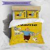 Juego de Ropa de Cama de 3 Piezas con Nombre Personalizado Las Aventuras de Tintín Cierre de Funda Nórdica Incluye 1 Funda Nórdica y 2 Fundas de Almohada para Todas las Estaciones Decoración de Dormitorio