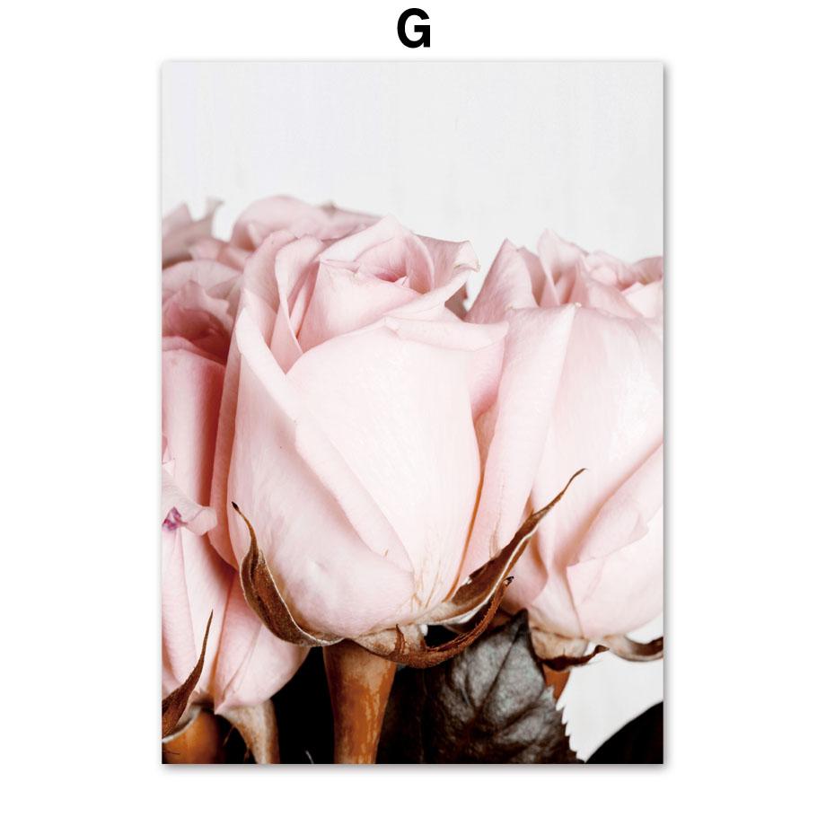 

Розовая лилия, роза, пион, цветы, цитаты, скандинавские постеры и принты, настенная живопись на холсте, настенные картины для гостиной, домашний декор 40x60cm No Frame