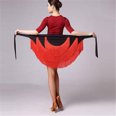 Girls Women Latin Dance Skirt Tassel Fringe Latin Chacha