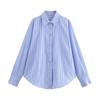 Kaslead New Arrival Women's Clothing Fashion Style Patchwork Button Decoration Long Sleeves Lapel Simple Shirt 2238534