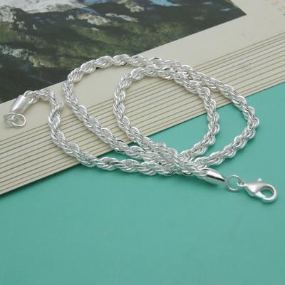 Nuevo collar de moda para hombre, cadena retro de plata de ley 925, 5 mm, 61 cm, colgante de cadena de plata maciza gruesa, joyería para hombre