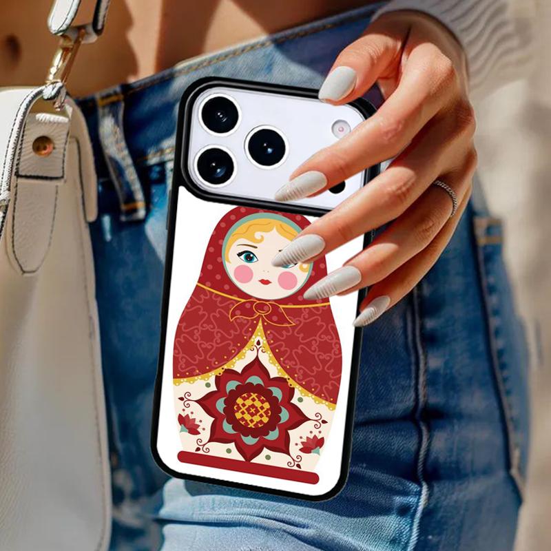 Russian Dolls Matryoshka Phone Case For iPhone 17 Air 14 15 13 12 Max Cover For Apple 16e 11 Pro Max Plus Coque