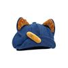 Japanese Cartoon Cute Croissant Cat Ear Cowboy Octagonal Hat Women'S Autumn And Winter Big Head Circumference Sweet Versatile Beret