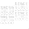 20 Sets Nylon Bra Strap Adjuster Slider / Hook O Craft White