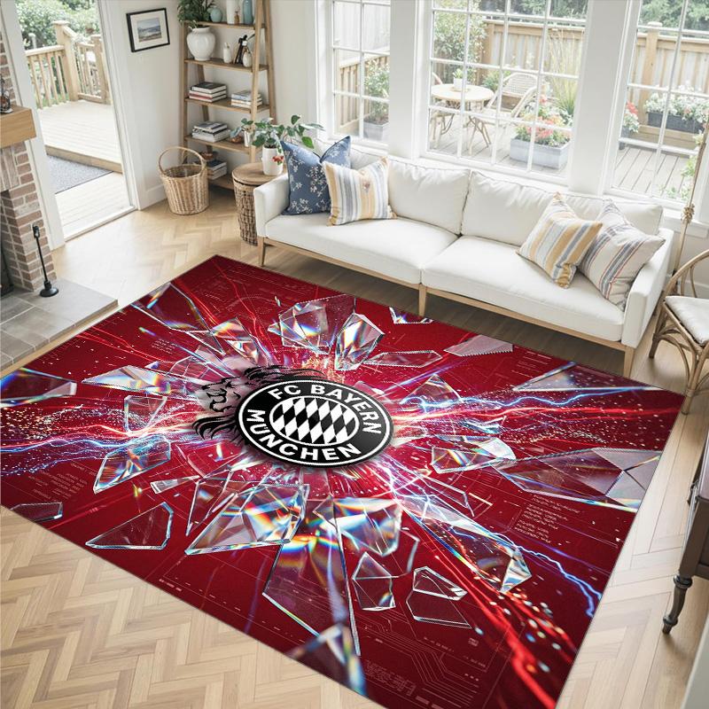 Tappeto in velluto di cristallo con design Bayern Monaco Accogliente Non?Tappeto Stampato Antiscivolo per Camera da Letto Soggiorno Ingresso