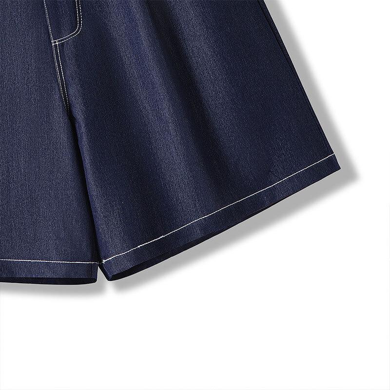 Women's Washed High-Waist Loose Denim Shorts