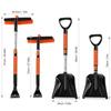 Odoland Telescopic Snow Shovel Snow Rotating Snow and Defrost Made of Lightweight Aluminum Alloy and Assembly Includes a Car Snow Snow and Car Shovel