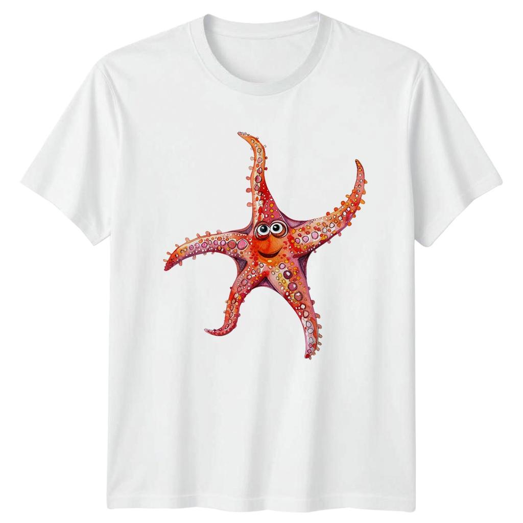 Whimsical Starfish TShirt Marine Life Gift For Him And Her