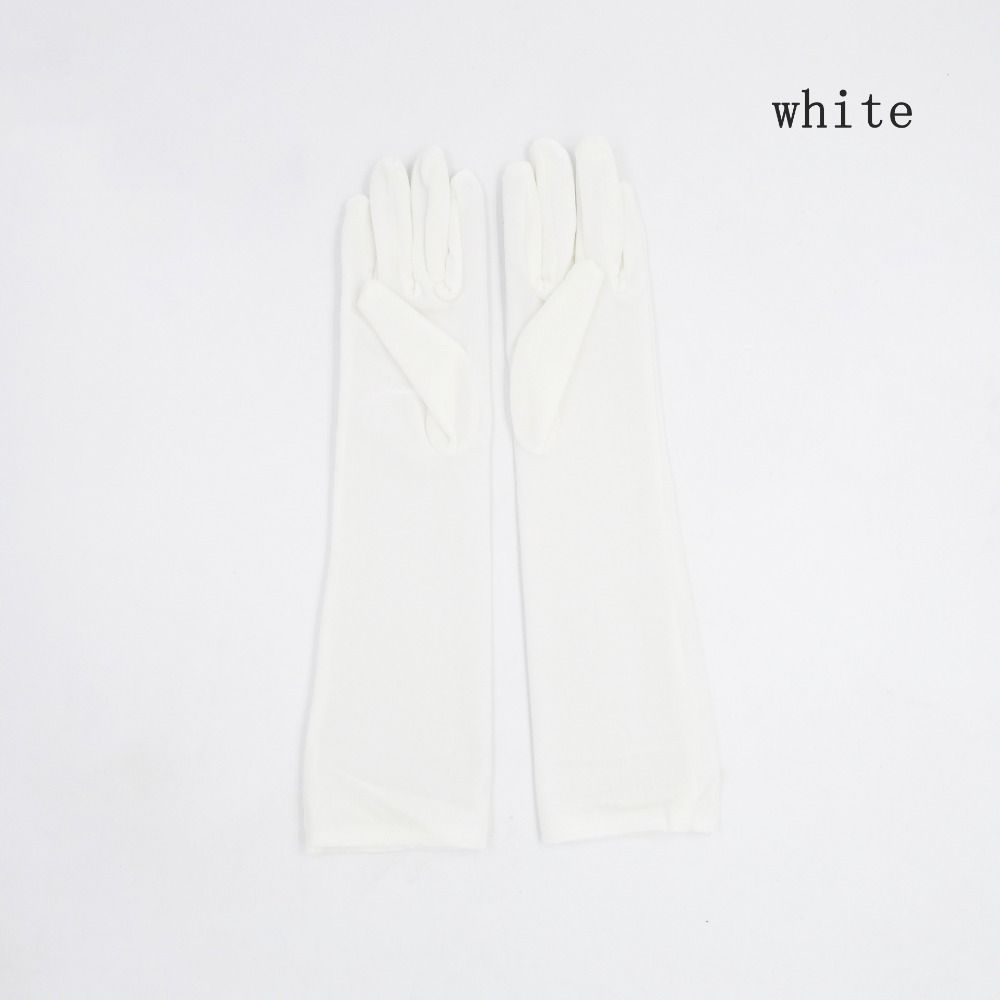 Punk Long Gloves Black/White/Wine Red Performance Mittens Gothic Royal Blue Gloves  Halloween