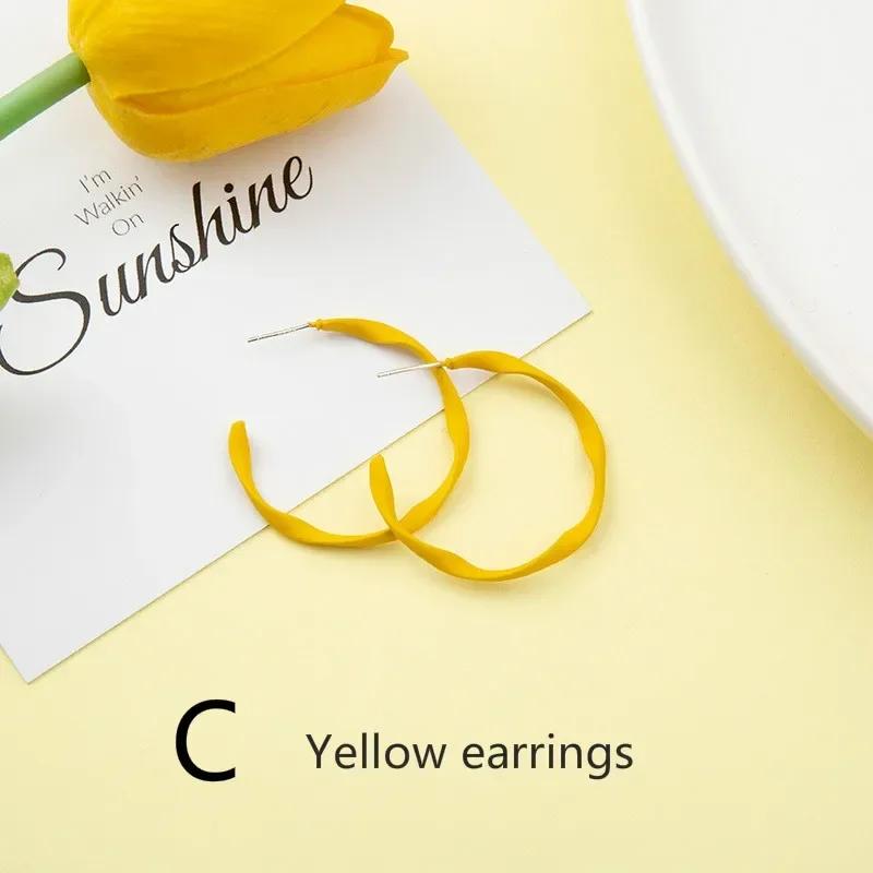 

Summer Simple Yellow Color Korean Version Minimalist Personalized Fun Fruit Earrings Street Shot Fresh Lime Ins Cool Earrings I