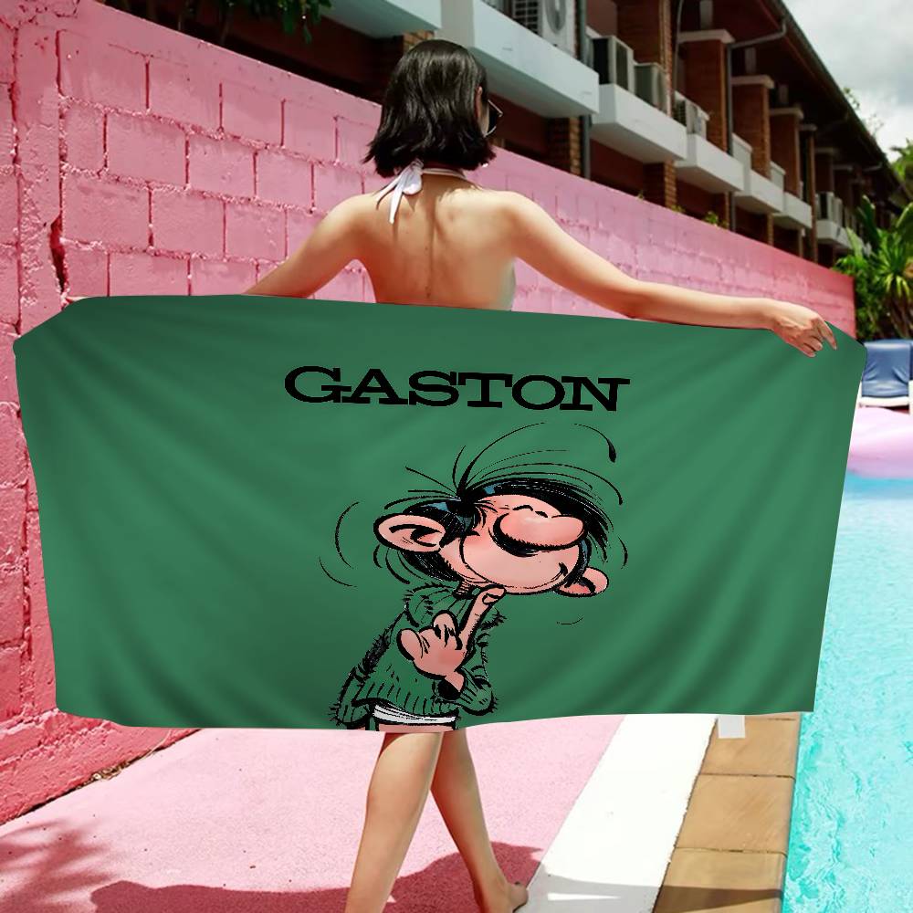 G-Gaston Lagaffe Anime Bath Towel Microfiber Soft Water Absorbing Breathable For Girl Kids Decorative Cartoon Beach Towel
