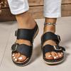 Fashion Women Slipper Fashion Summer 2025 Peep Toe Wedge Casual Slippers Platform Buckle Outdoor Comfortable Anti Slip Roman Beach Shoes