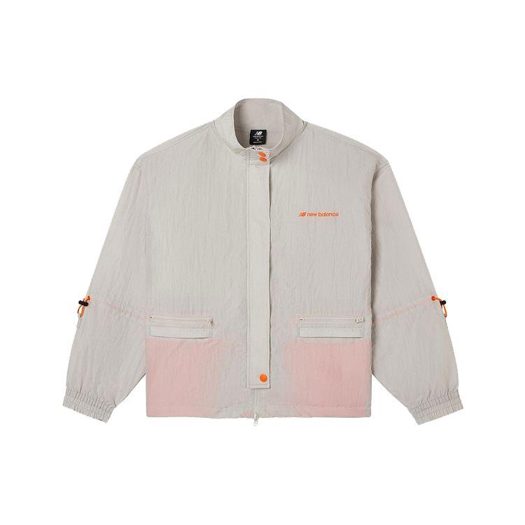 

Повседневная куртка New Balance с воротником-стойкой, женская верхняя одежда, серая AWJ03360-LG