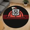 1pc Firefighter Safety Round Chair Mat Office Area Rug - Non-Slip, Floor Mat for Office, Bedroom, Ideal Home Decor Gift C0112140