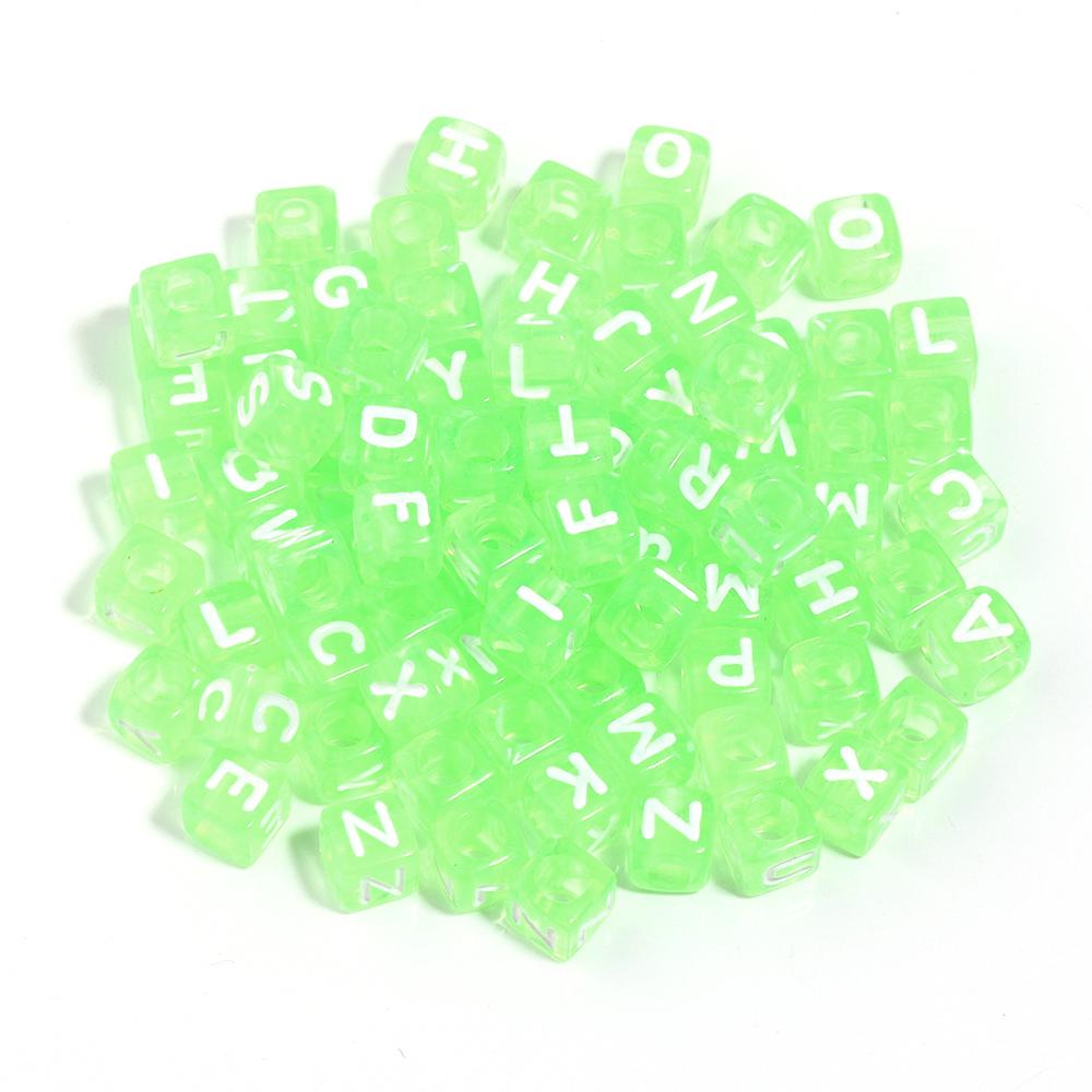 100pcs Square Acrylic Letter Beads Mixed Alphabet Loose Spacer Beads For Jewelry Making DIY Charms Necklace Bracelet Accessories