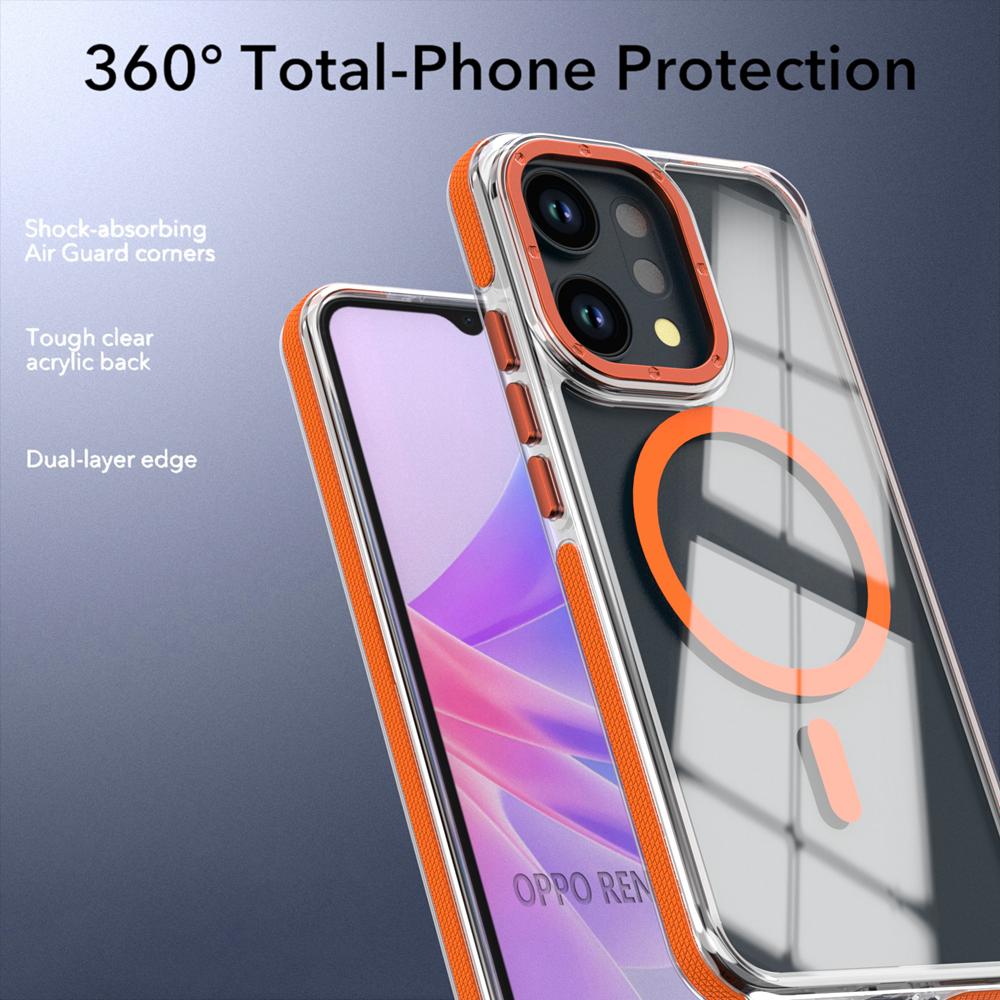 KEYSION HD Transparent Magnetic Case for MagSafe for OPPO Reno14 Pro 5G Clear Shockproof Phone Cover for OPPO Reno13 5G