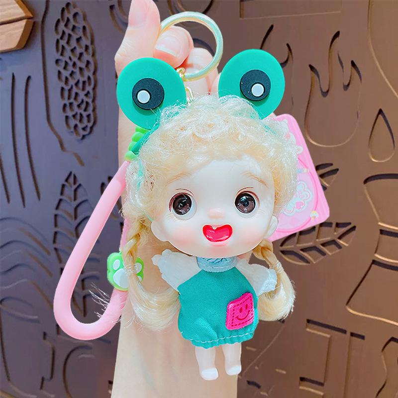Cartoon Loli Doll Doll Keychain Schoolbag Doll Pendant Cute Couple Plush Keychain Pendant Gift