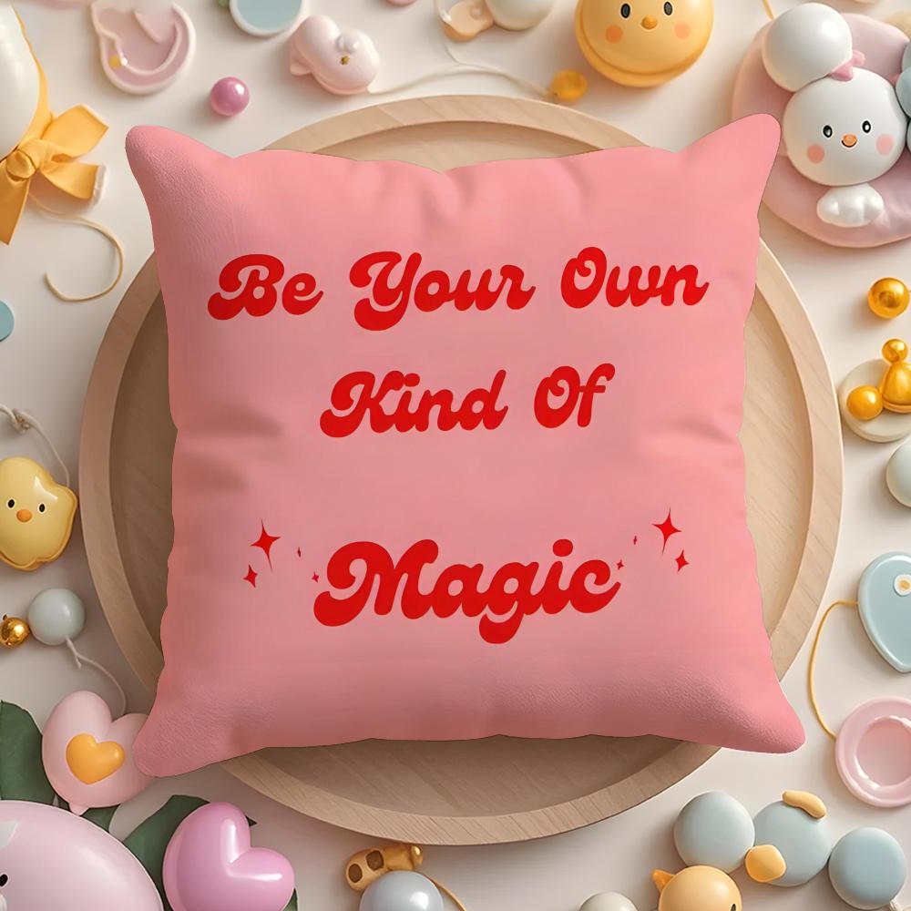 Feminist Girl Power Inspirational Quote Cushion Cover Plush Fabric Soft Double-Sided Printed Sofa Winter Home Gift Pillow Cover
