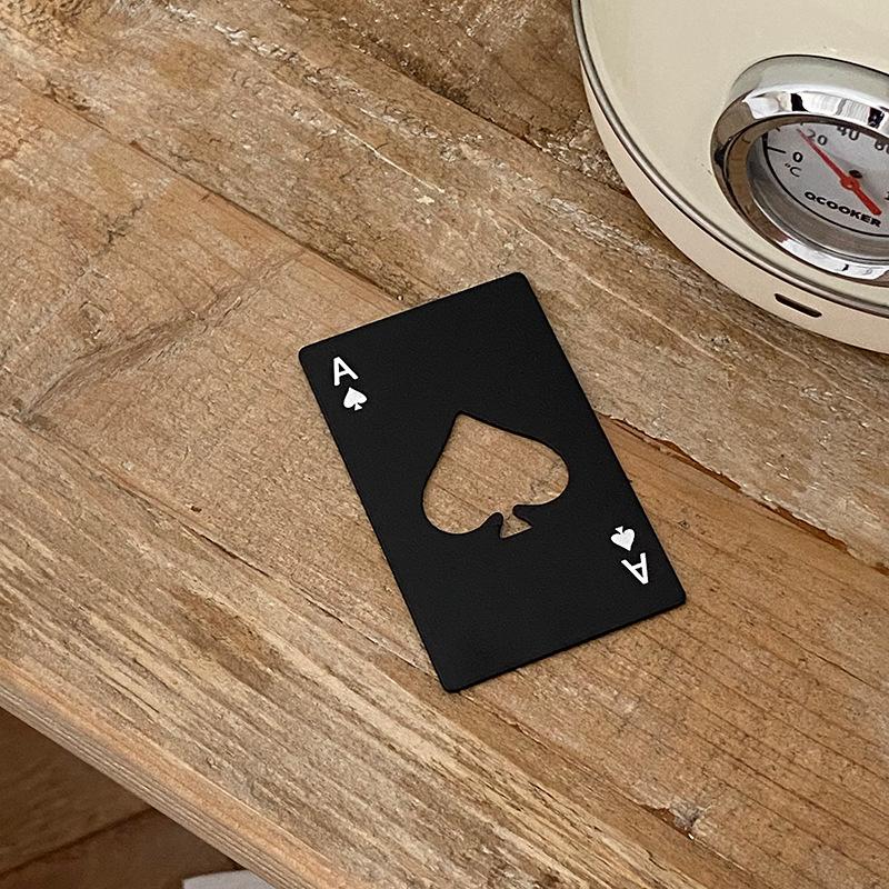 

Ins Personalized Ace of Spades Poker Beer Bottle Opener Creative Stainless Steel Portable Multi-Function Bottle Opener чёрный