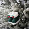 Holiday Stocking Gift Tag Soft Plush Christmas Boot Ornament, Decorative Knitted Tree Hanging Ornament Pendant for Xmas Tree, Party Decor Kids Sock