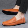 Men's Big Size Leather Casual Shoes Spring Autumn Summer Men Loafer Shoes Male Driving Shoes Soft All-match Cowhide Breathable