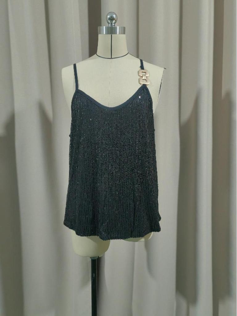 2024 Cross-border Fashion: Women's Sequin Camisole Vest for Banquet & Annual Meetings