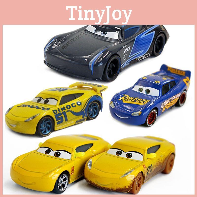 3 Autos Champion Mcqueen Black Storm Jackson 51 Coole Schwester Rennwagen Legierungsmodell