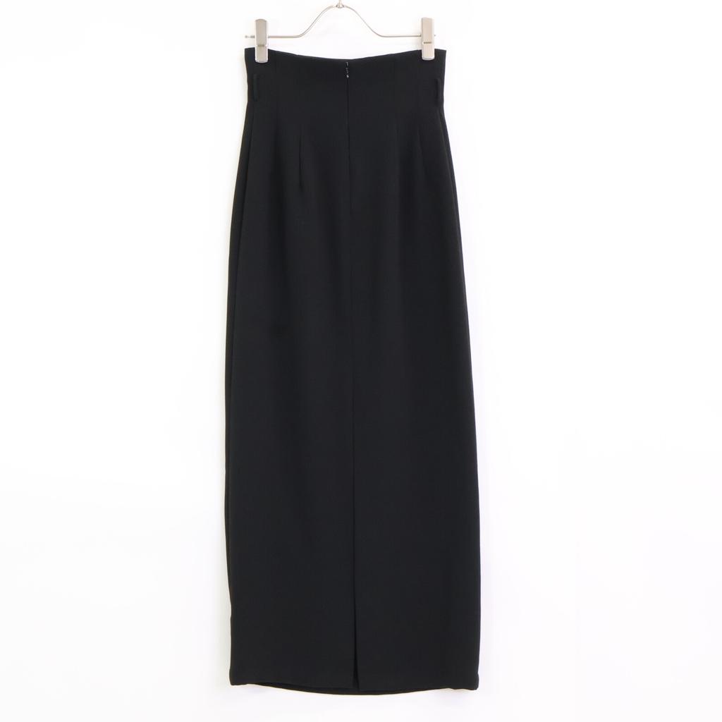 CLANE 16109-6032 23AW Black High-Waisted Straight Maxi Skirt Skirt O blackUsed