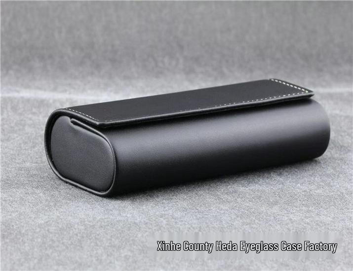 

Суперлегкий Минималистичный Кожаный Чехол для Очков для Миопии и Солнцезащитных Очков - Ретро, Портативный, Защищающий от Давления, Настраиваемый с Логотипом чёрный