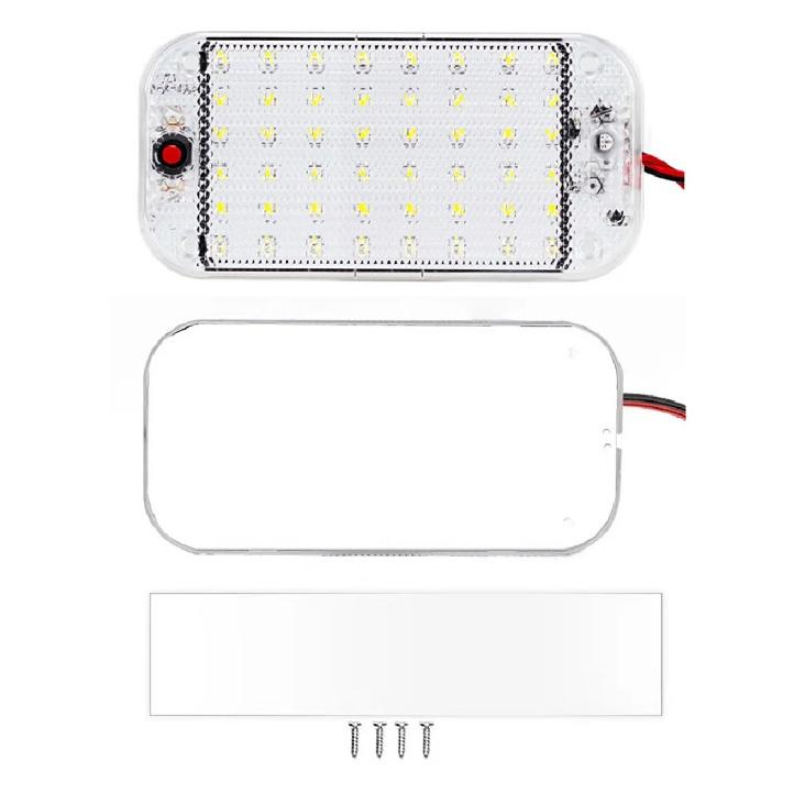 48 LED Panel Light Car Interior Reading Lamp High Brightness Cabin Lights for Truck RV Boats Lights 12V-85V