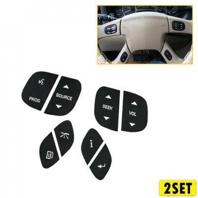 8X Wheel Steering Switch Button Stickers Set For Silverado Sierra 1500 2500 3500