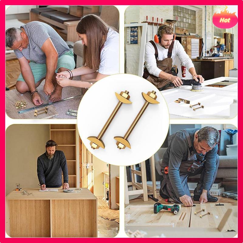 Countertop Connector Bolts, M8x100mm Countertop Joint Fasteners, Drawbolt/Bed/Butcher Block Joint Connector Kit