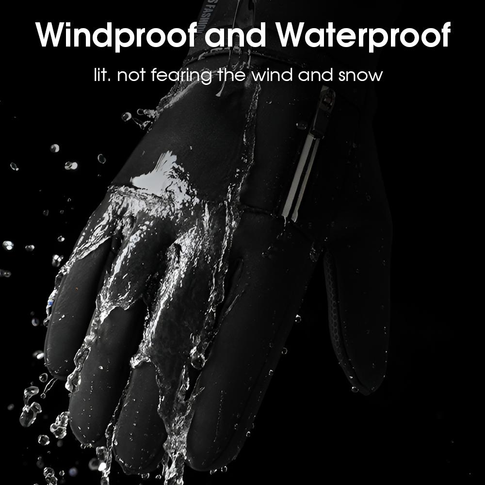 2 BUC Mănuși Calde de Iarnă cu Degete Întregi Impermeabile Ciclism Sporturi în Aer Liber Alergare Motocicletă Schi Mănuși cu Fleece cu Ecran Tactil Guant