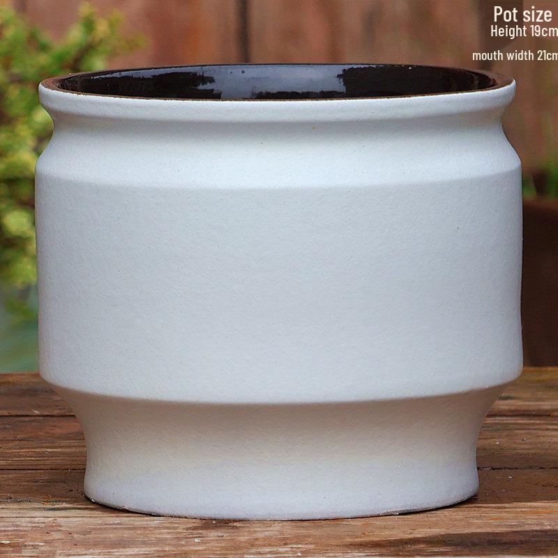 Hoher Handgefertigter Keramikkrug für Sukkulenten und Orchideen