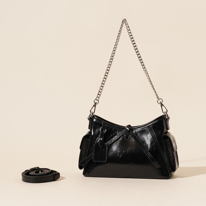 Genuine Leather Hand-held Shoulder Bag with A High-end Feel